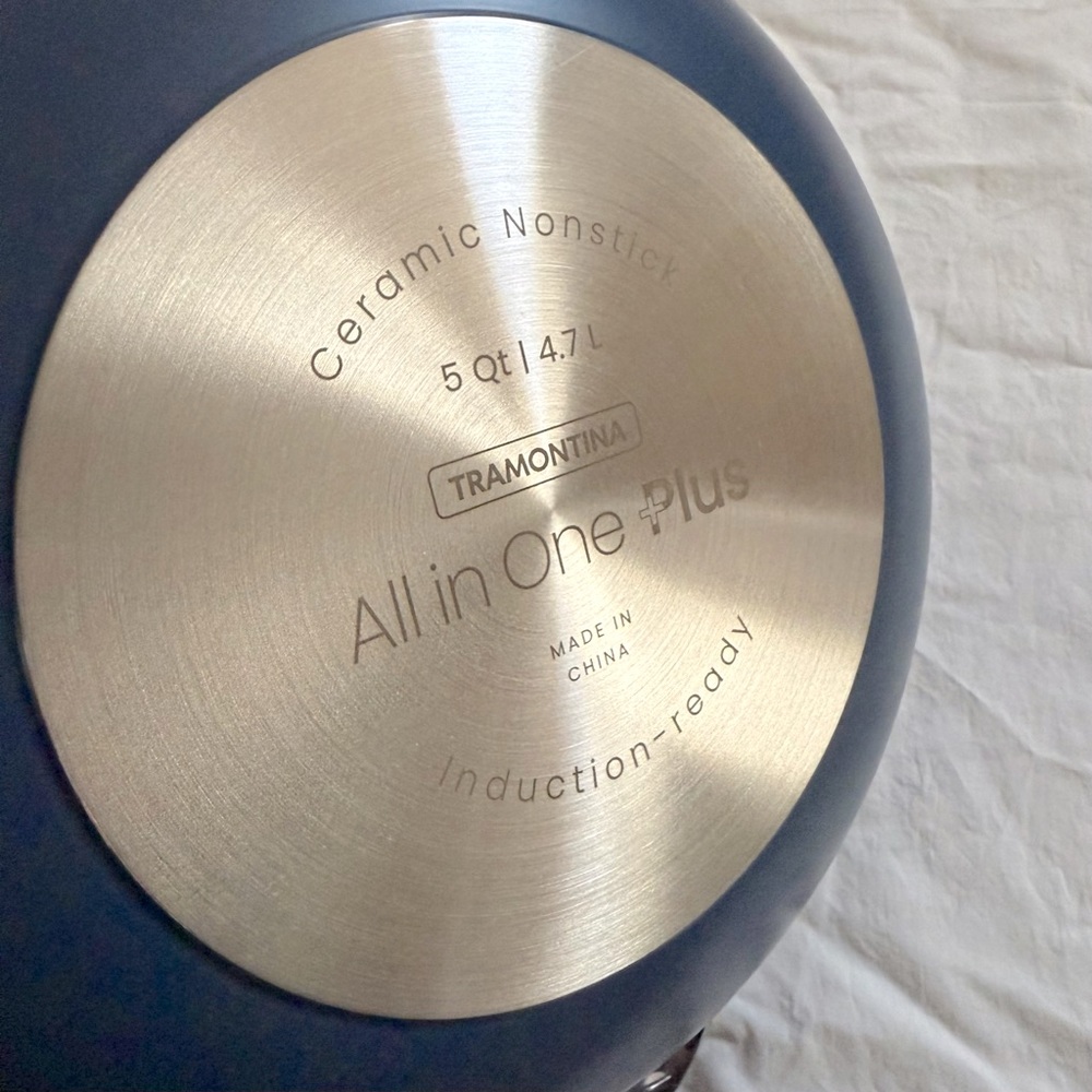 NWT TRAMONTINA - 7-Piece All-in-One Plus Pan - Non-Toxic Ceramic Interior - Picture 8 of 10